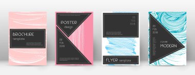 Kapak sayfası tasarımı şablonu. Siyah broşür düzeni.