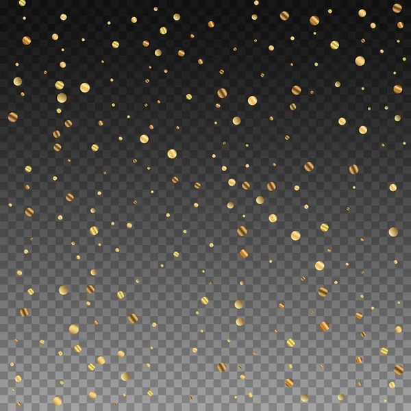 Sparse confeti de oro de lujo confeti espumoso. Sc — Vector de stock