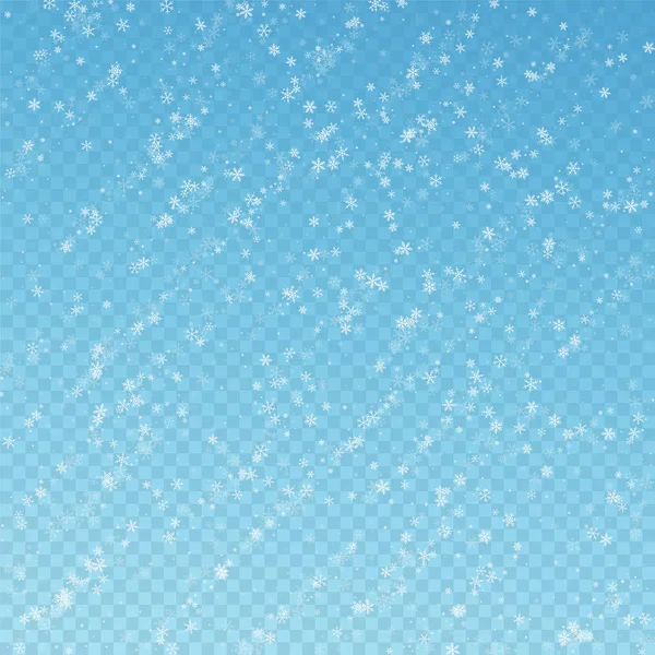 Beautiful snowfall Christmas background. Subtle fl — Stock Vector