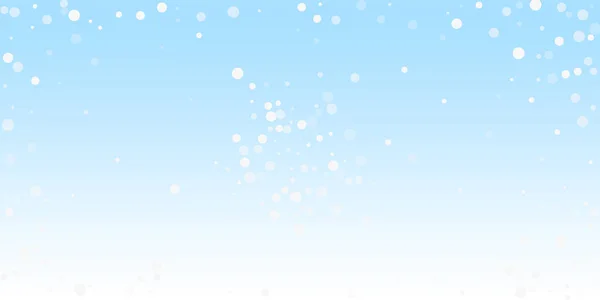 White dots Christmas background. Subtle flying sno — Stock Vector