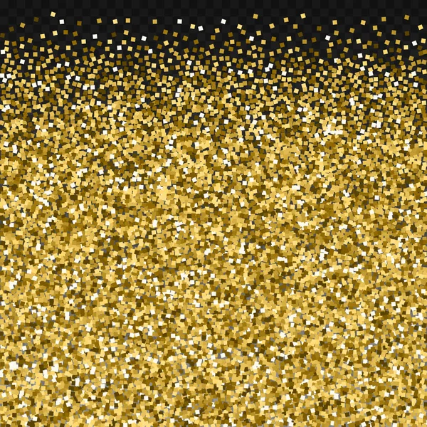 Brillantini d'oro confetti scintillanti di lusso. Diffuso — Vettoriale Stock