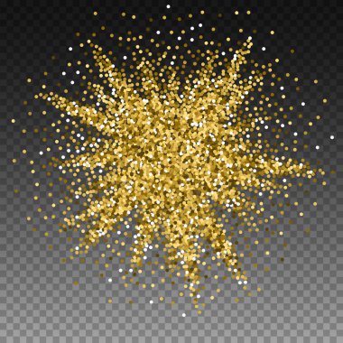 Yuvarlak altın parıltılı lüks konfeti. Dağılın