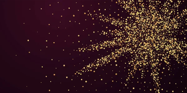 Étoiles d'or luxe confettis étincelants. Dispersé sm — Image vectorielle