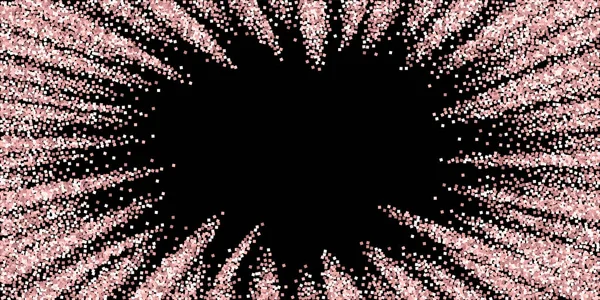 Confettis étincelants luxe or rose paillettes. Scatt — Image vectorielle