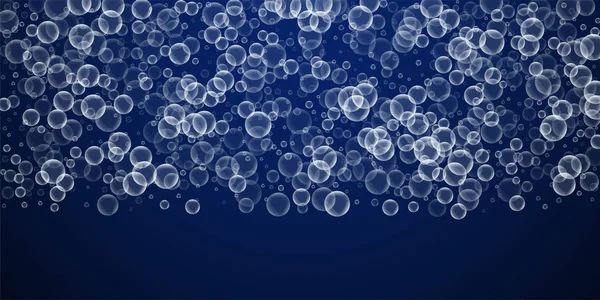 Burbujas Jabón Azar Fondo Abstracto Soplando Burbujas Fondo Del Cielo — Vector de stock