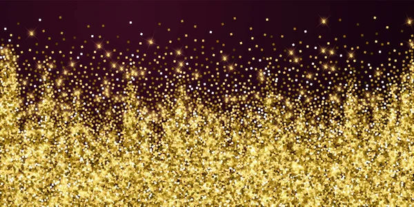 Sparkling gold luxury sparkling confetti. Scattere — Stock Vector