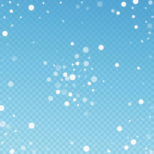 Bílé tečky vánoční pozadí. Jemný létající sníh — Stock fotografie