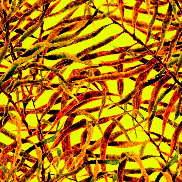 Trópusi varrat nélküli mintát. Akvarell rendetlen palm l — Stock Fotó