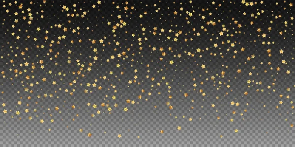 Gold stars random luxury sparkling confetti. Scatt — Stock Vector