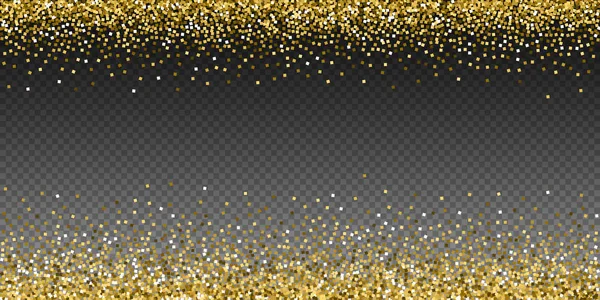 Confettis étincelants de luxe aux paillettes d'or. Éparpillé — Image vectorielle