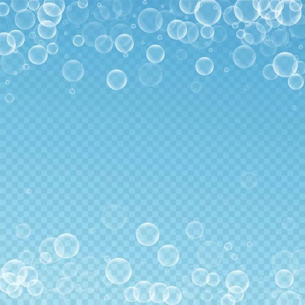 Random soap bubbles abstract background. Blowing b — Stock Photo, Image