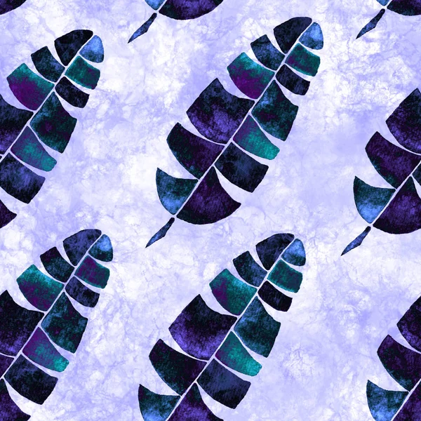 Tropical seamless pattern. Watercolor childlike pa