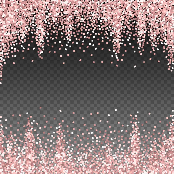 Confettis étincelants luxe or rose paillettes. Scatt — Image vectorielle