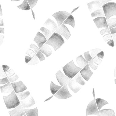 Tropikal seamless modeli. Suluboya karikatür palm