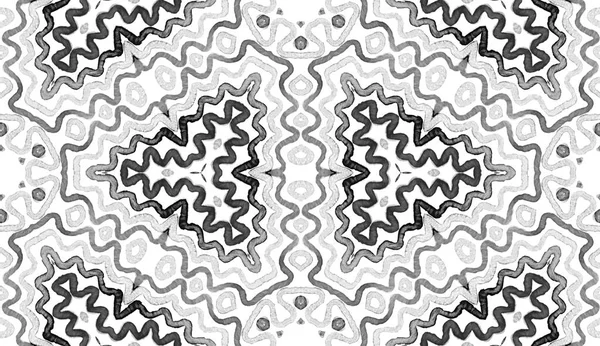 Black and white Geometric Watercolor. Curious Seam — Stock Photo, Image