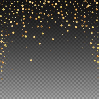 Nadir bulunan altın konfeti konfeti konfetisi. Kare