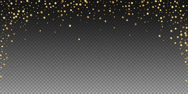 Sparse gouden confetti luxe sprankelende confetti. Sc — Stockvector