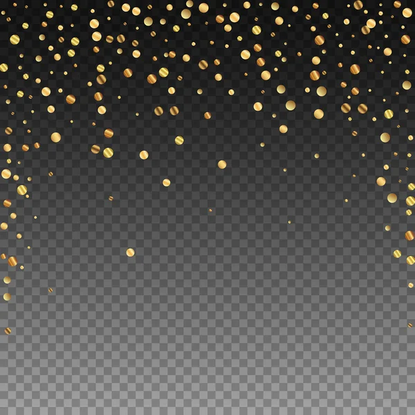 Sparse gouden confetti luxe sprankelende confetti. Sc — Stockvector