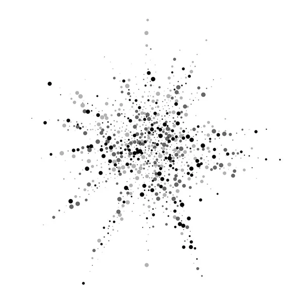 Scattered dense balck dots. Dark points dispersion — Stock Vector
