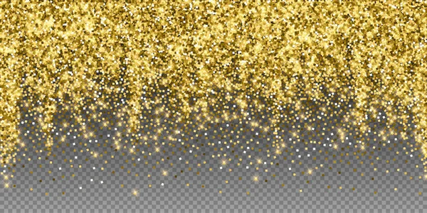 Błyszczące złote, luksusowe konfetti musujące. Scattere — Wektor stockowy