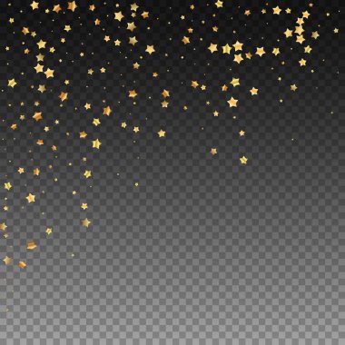 Altın yıldızlı, pırıl pırıl lüks konfeti. Scatt.