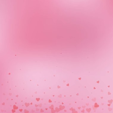 Kırmızı kalp aşk confettis. Sevgililer günü gradyan