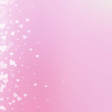 Beyaz kalp konfetileri sever. Sevgililer Günü Gradie