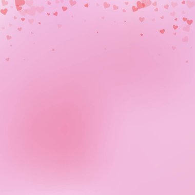Kırmızı kalp aşk confettis. Sevgililer günü gradyan