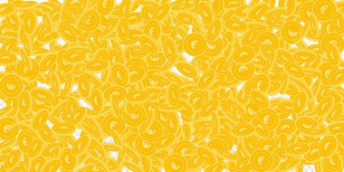 Avrupa Birliği Euro sikkeleri düşüyor. Dağınık büyük E