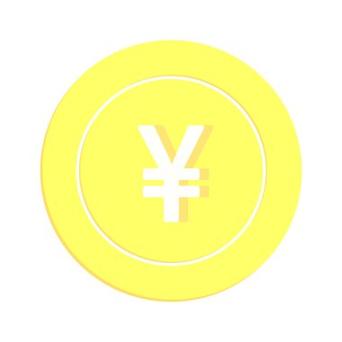 Beyaz arka planda izole edilmiş Çin Yuan parası. CN