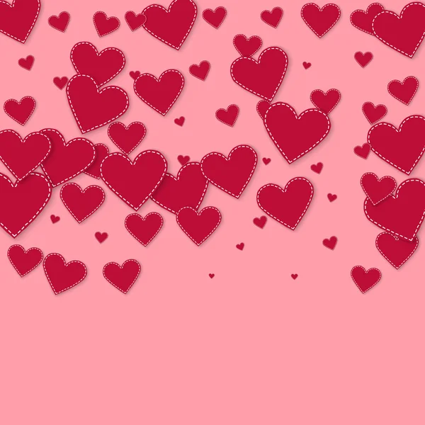 赤いハートの愛 confettis。バレンタインデーのグラデーション — ストックベクタ