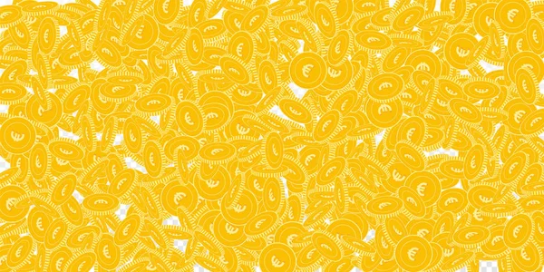 Avrupa Birliği Euro sikkeleri düşüyor. Dağınık büyük E