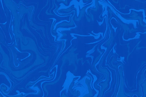 Suminagashi marmur tekstura ręcznie malowane kolorem niebieskim — Zdjęcie stockowe