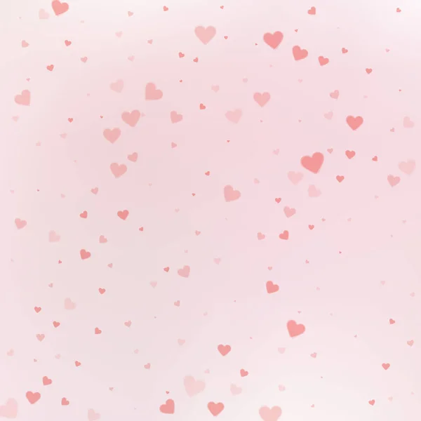 Rode hart liefde confettis. Valentijnsdag valt — Stockvector