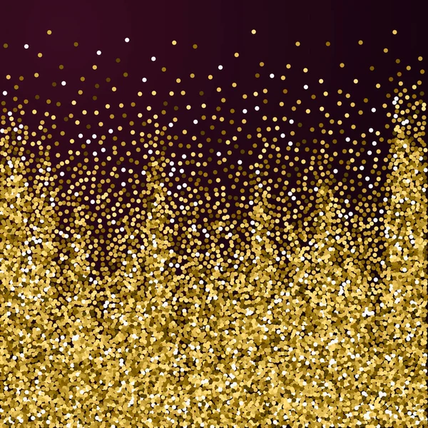 Confettis étincelants de luxe à paillettes rondes en or. Scat — Image vectorielle