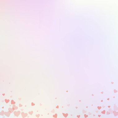Kırmızı kalp aşk confettis. Sevgililer günü gradyan
