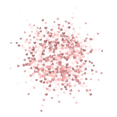 Pembe kalp aşk confettis. Sevgililer günü iflletme