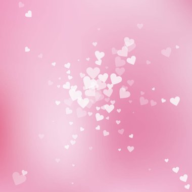 Beyaz kalp konfetileri sever. Sevgililer Günü sona eriyor.