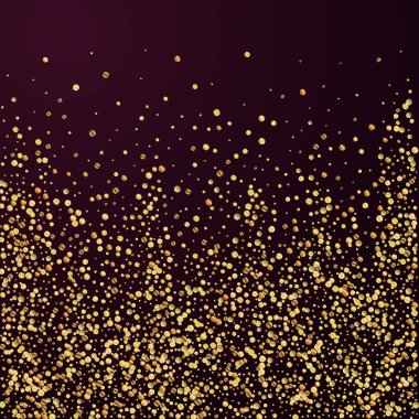 Altın konfeti konfeti konfetisi. Dağınık