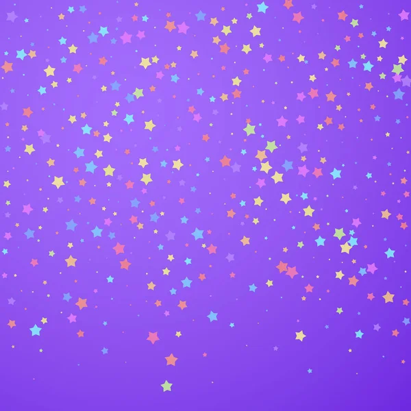 Des confettis festifs. Des stars de la fête. Étoile colorée — Image vectorielle