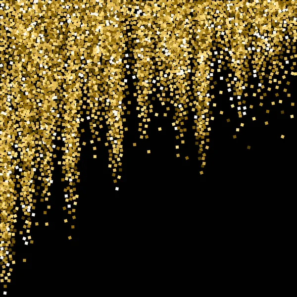 Gouden glitter luxe sprankelende confetti. Verspreid — Stockvector