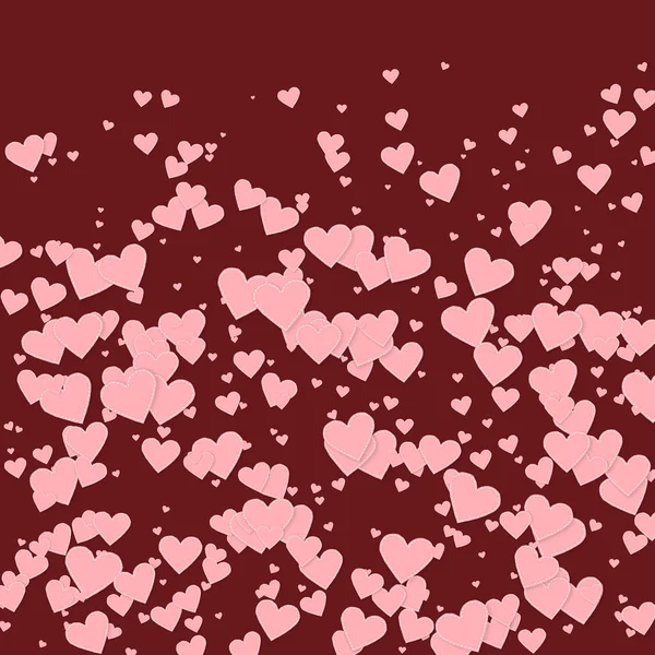 Corazón rosado amor confettis. Día de San Valentín gradien — Vector de stock