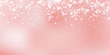 Beyaz kalp konfetileri sever. Sevgililer Günü Gradie