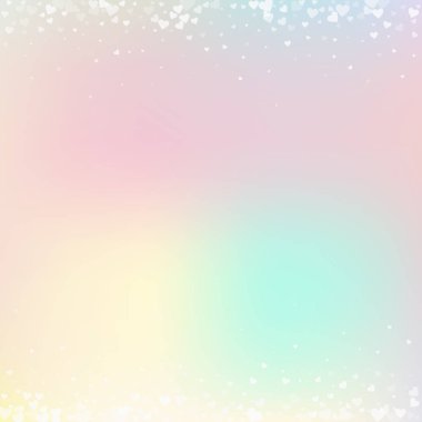 Beyaz kalp aşk confettis. Sevgililer günü sınır