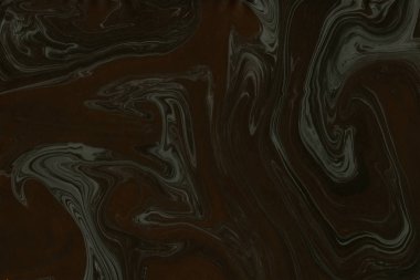 Suminagashi mermer doku el ile siyah boyalı