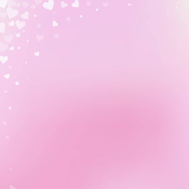 Beyaz kalp konfetileri sever. Sevgililer günü köşesi