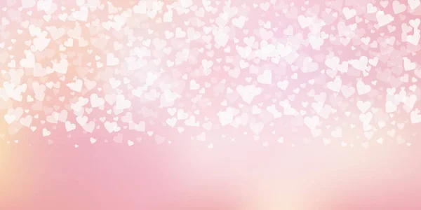 A fehér szív szereti a konfettit. Valentin-napi osztályzat — Stock Vector