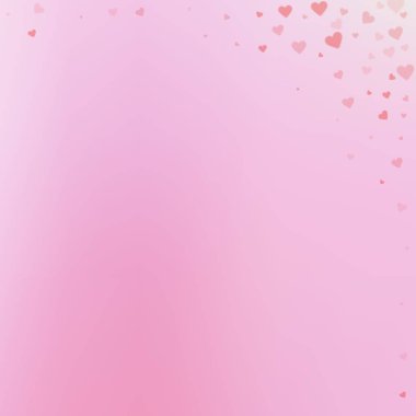 Kırmızı kalp aşk confettis. Sevgililer günü köşe p