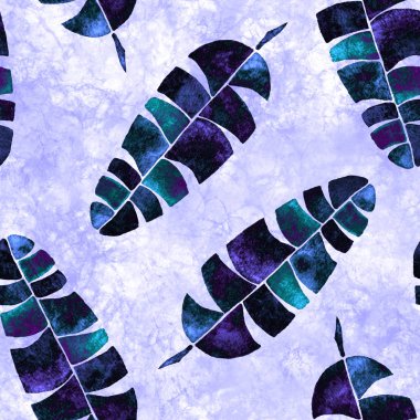 Tropikal seamless modeli. Suluboya karikatür palm