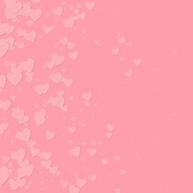 Pembe kalp aşk konfetileri. Sevgililer Günü Gradyanı